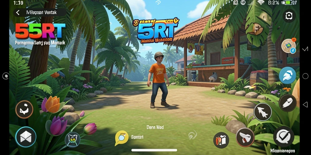 Tampilan gameplay 55RT yang sederhana dan menarik saat dimainkan.