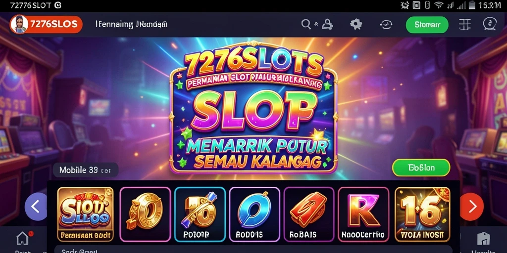 Tampilan gameplay dari 7276SLOTS dengan banyak pilihan slot.