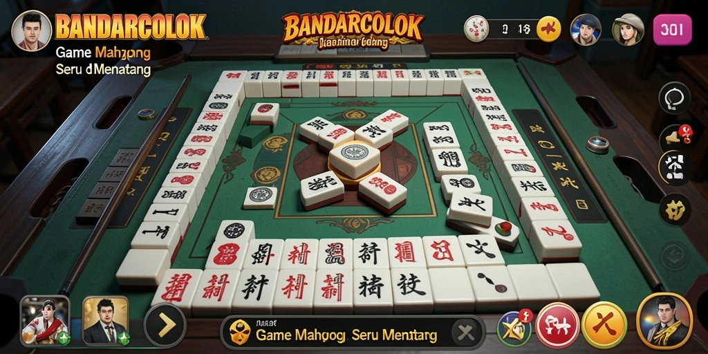 Tampilan gameplay Mahjong yang menarik dari BANDARCOLOK.