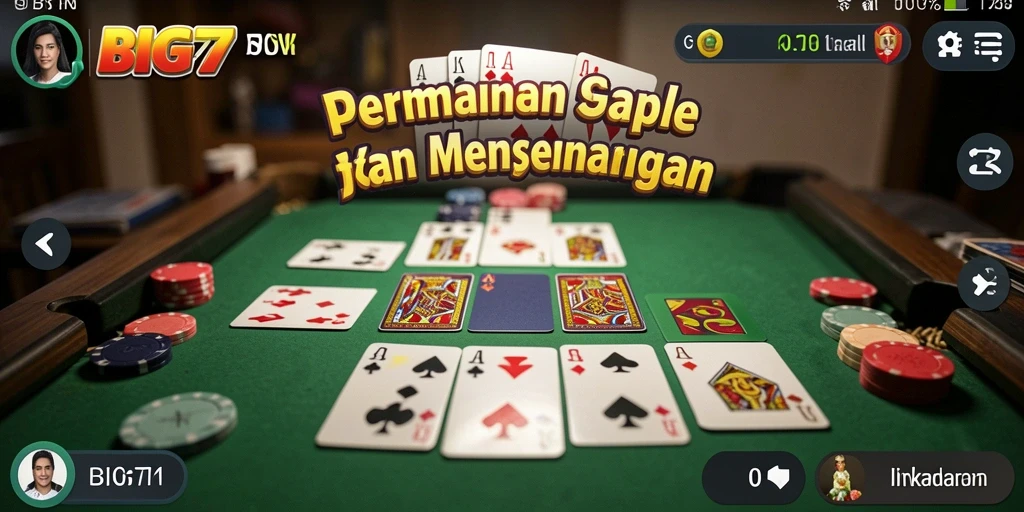 Screenshot gameplay Gaple yang seru di BIG77.