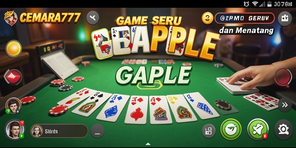Screenshot gameplay CEMARA777 yang menarik dengan suasana permainan Gaple.