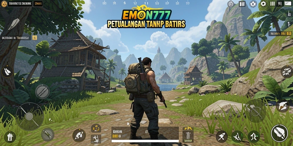 Tampilan gameplay EMON777 dengan petualangan mendebarkan di dunia yang luas.