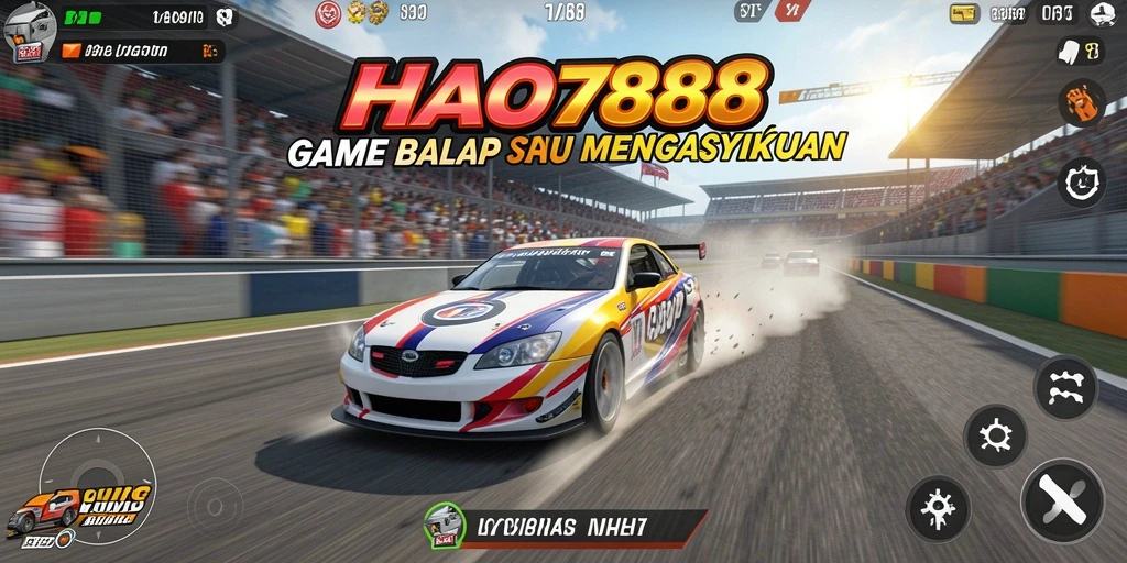Tampilan gameplay balap yang mendebarkan di HAO788.