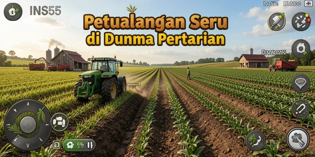 Gambaran gameplay seru bertani di INS55.