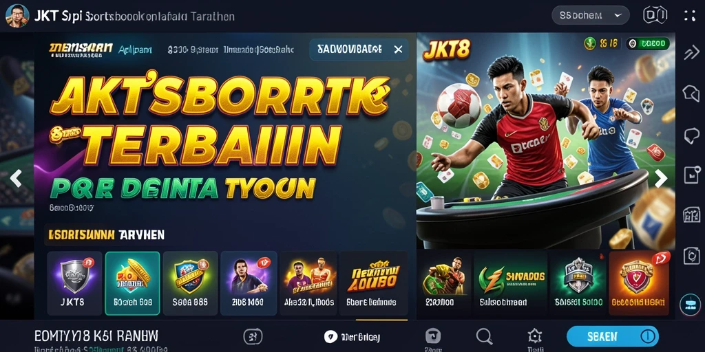 Tampilan antarmuka gameplay taruhan olahraga JKT8 yang menarik dan interaktif.