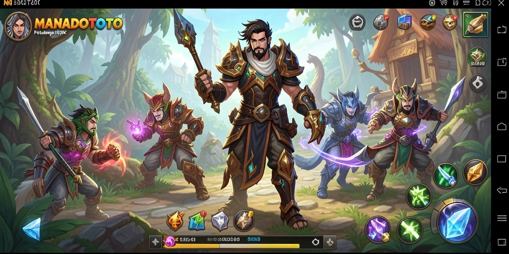 Tampilan gameplay epik dalam dunia RPG MANADOTOTO.