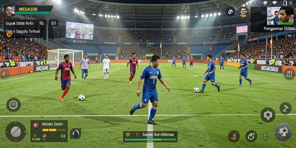Gameplay MEGA338 yang mendebarkan di lapangan sepak bola.