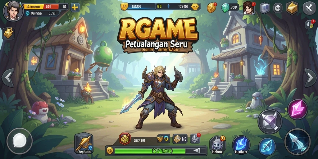 Tampilan gameplay RPGAME yang memikat dalam gaya Idle.