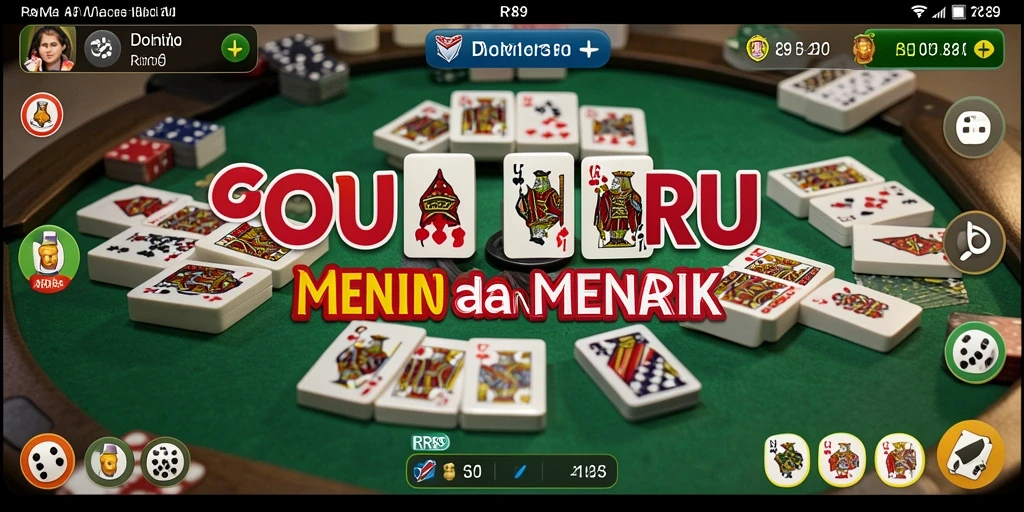 Tampilan gameplay seru RR89 dengan teman-teman dalam permainan Domino.