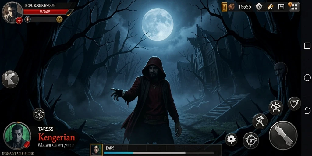 Gameplay menakutkan dengan suasana gelap dan mencekam.