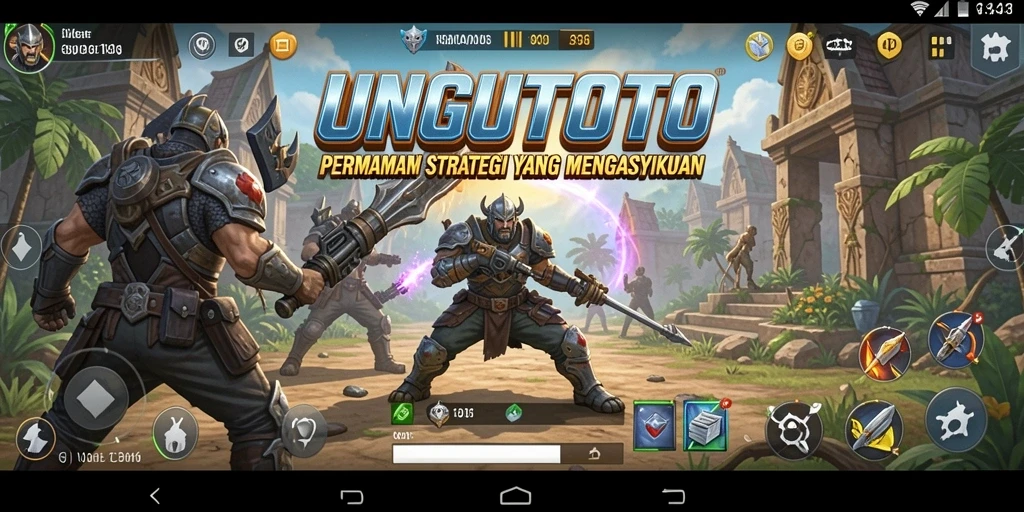 Tampilan gameplay yang menarik dalam UNGUTOTO saat merencanakan serangan.