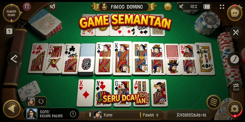 Tampilan seru gameplay Domino di V21