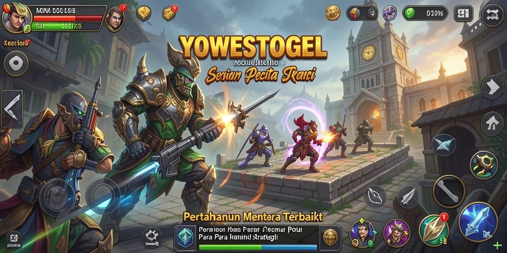 Screenshot gameplay YOWESTOGEL menunjukkan aksi Tower Defense yang seru.